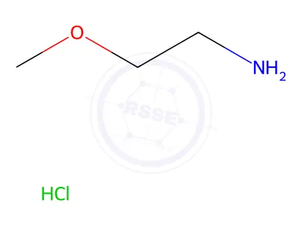Chemical structure of Ethanamine, 2-methoxy-, hydrochloride (9CI)
