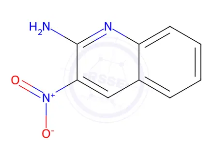 Chemical structure of 3-nitroquinolin-2-amine