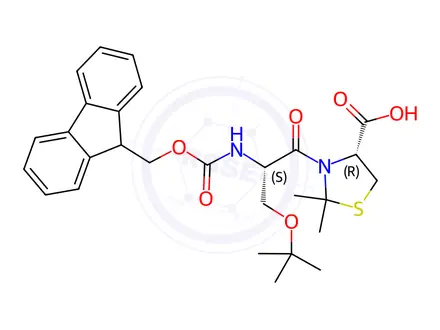 Chemical structure of Fmoc-Ser(tBu)-Cys(Psi(Me,Me)pro)-OH