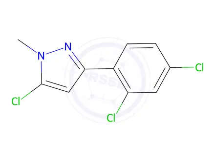 Chemical structure of 5-CHLORO-3-(2,4-DICHLOROPHENYL)-1-METHYL-1H-PYRAZOLE