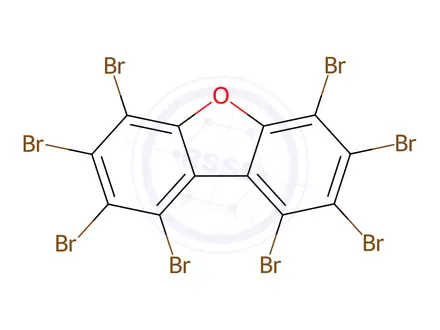 Chemical structure of Octabromodibenzofuran