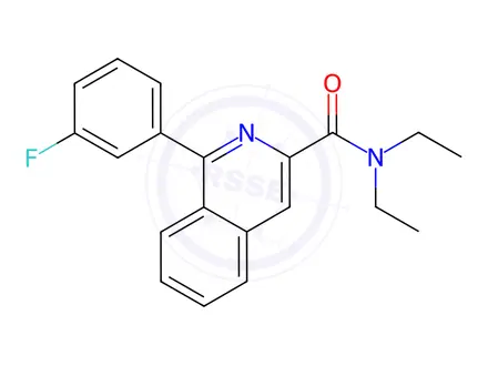 Chemical structure of N,N-Diethyl-1-(3-fluorophenyl)isoquinoline-3-carboxamide