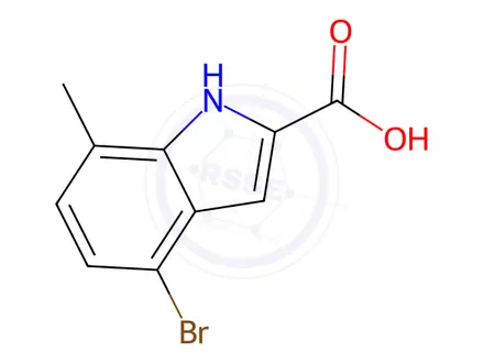 Chemical structure of 4-Bromo-7-methyl-1H-indole-2-carboxylic acid