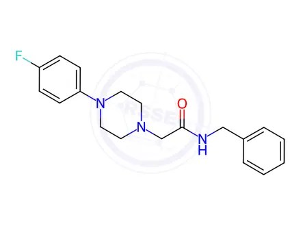 Chemical structure of N-benzyl-2-(4-(4-fluorophenyl)piperazin-1-yl)acetamide