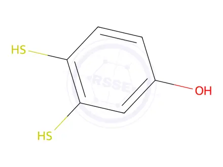 Chemical structure of 3,4-Dimercaptophenol