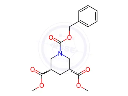 Chemical structure of 1-Benzyl 3,5-dimethyl piperidine-1,3,5-tricarboxylate