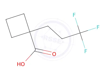 Chemical structure of 1-(3,3,3-Trifluoropropyl)cyclobutane-1-carboxylic acid