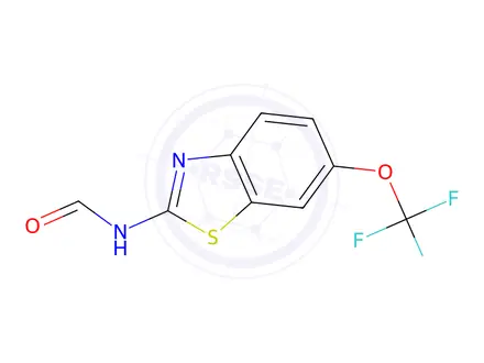 Chemical structure of N-(6-trifluoromethoxybenzothiazol-2-yl) formamide