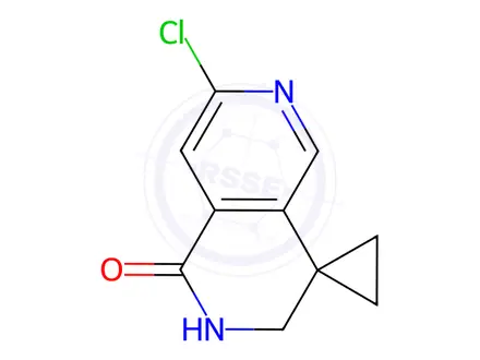 Chemical structure of Spiro[cyclopropane-1,4'(1'H)-[2,6]naphthyridin]-1'-one, 7'-chloro-2',3'-dihydro-