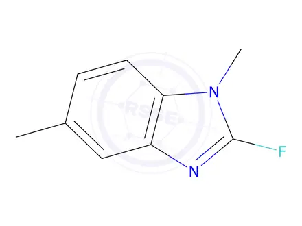 Chemical structure of 2-fluoro-1,5-dimethyl-1H-1,3-benzodiazole