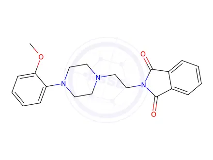 Chemical structure of 2-(2-(4-(2-Methoxyphenyl)piperazin-1-yl)ethyl)-isoindoline-1,3-dione