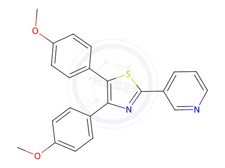 Chemical structure of 3-[4,5-Bis(4-methoxyphenyl)-1,3-thiazol-2-yl]pyridine