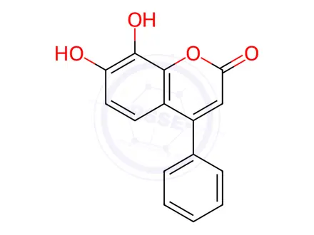 Chemical structure of 7,8-Dihydroxy-4-phenylcoumarin