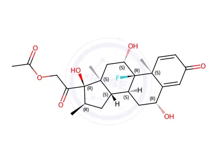 Chemical structure of 21-O-Acetyl 6β-Hydroxy Dexamethasone