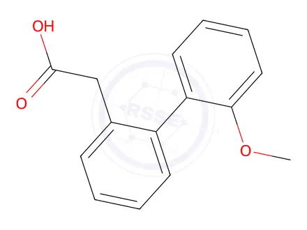 Chemical structure of 2-(2'-Methoxy-[1,1'-biphenyl]-2-yl)aceticacid