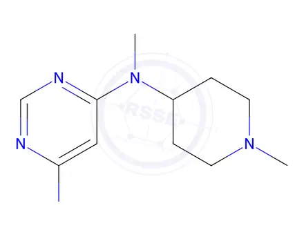 Chemical structure of n4-methyl-n4-(1-methylpiperidin-4-yl)pyrimidine-4,6-diamine