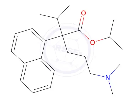 Chemical structure of α-[3-(Dimethylamino)propyl]-α-isopropyl-1-naphthaleneacetic acid isopropyl ester