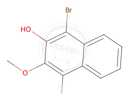 Chemical structure of 1,4-Dibromo-3-methoxynaphthalen-2-ol