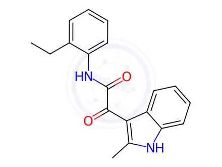 Chemical structure of N-(2-Ethylphenyl)-2-(2-methyl-1H-indol-3-yl)-2-oxoacetamide