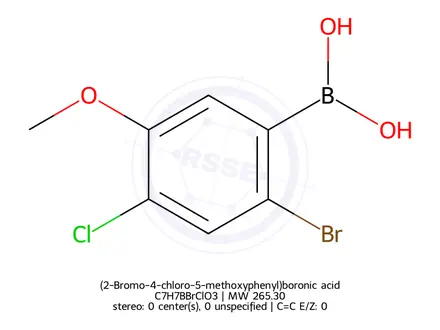 Chemical structure of (2-Bromo-4-chloro-5-methoxyphenyl)boronic acid