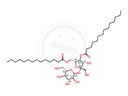 Chemical structure of sucrose dimyristate