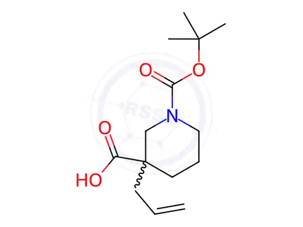 Chemical structure of 1-Boc-3-allylpiperidine-3-carboxylic Acid