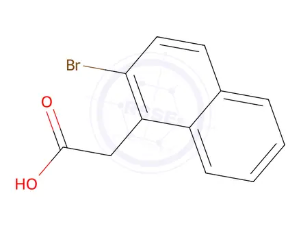 Chemical structure of 2-(2-Bromonaphthalen-1-yl)acetic acid