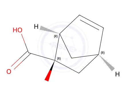 Chemical structure of Bicyclo[2.2.1]hept-5-ene-2-carboxylic acid, 2-hydroxy-, (1R-endo)-(9CI)