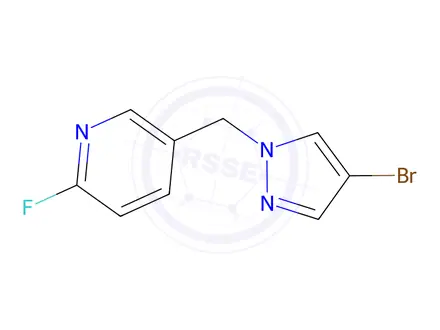 Chemical structure of 5-((4-Bromo-1H-pyrazol-1-yl)methyl)-2-fluoropyridine