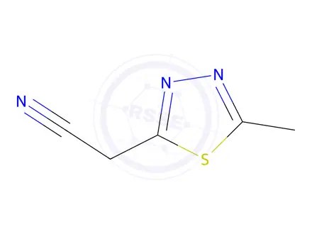 Chemical structure of 2-(5-Methyl-1,3,4-thiadiazol-2-yl)acetonitrile