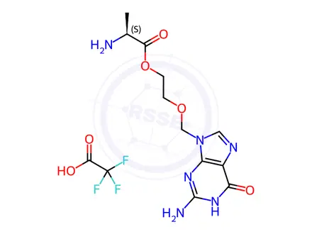 Chemical structure of Valaciclovir EP Impurity H (TFA Salt)