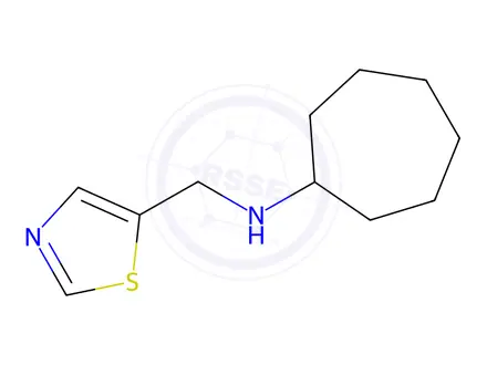 Chemical structure of n-(Thiazol-5-ylmethyl)cycloheptanamine