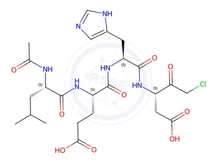 Chemical structure of Ac-Leu-Glu-His-Asp-chloromethylketone