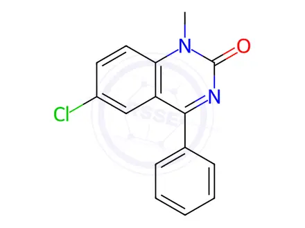 Chemical structure of 6-Chloro-1-methyl-4-phenyl-2(1H)-quinazolinone