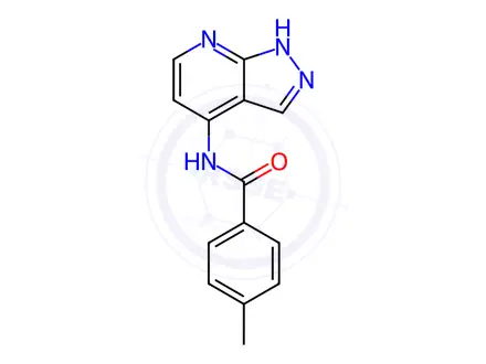 Chemical structure of Benzamide, 4-methyl-N-1H-pyrazolo[3,4-b]pyridin-4-yl-(9CI)