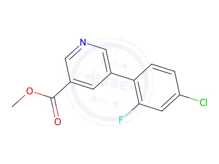 Chemical structure of Methyl 5-(4-chloro-2-fluorophenyl)nicotinate