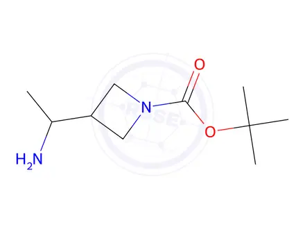 Chemical structure of tert-Butyl 3-(1-aminoethyl)azetidine-1-carboxylate