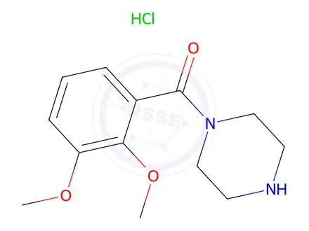 Chemical structure of (2,3-Dimethoxyphenyl)(piperazin-1-yl)methanone hydrochloride