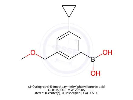 Chemical structure of (3-Cyclopropyl-5-(methoxymethyl)phenyl)boronic acid