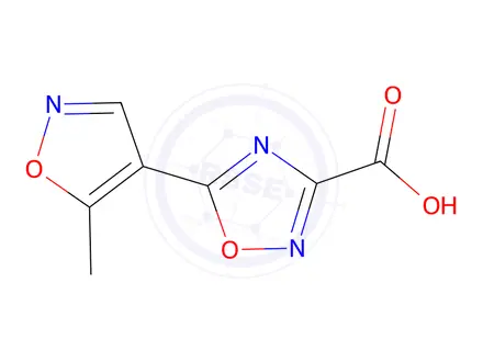 Chemical structure of 5-(5-Methylisoxazol-4-yl)-1,2,4-oxadiazole-3-carboxylic acid