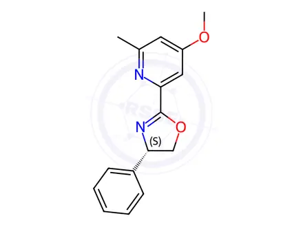Chemical structure of (S)-2-(4-Methoxy-6-methylpyridin-2-yl)-4-phenyl-4,5-dihydrooxazole