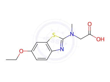 Chemical structure of n-(6-ethoxy-1,3-benzothiazol-2-yl)-n-methylglycine