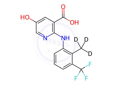 Chemical structure of 5-Hydroxyflunixin-D3