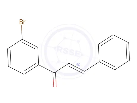 Chemical structure of 2-Propen-1-one,1-(3-bromophenyl)-3-phenyl-, (2E)-