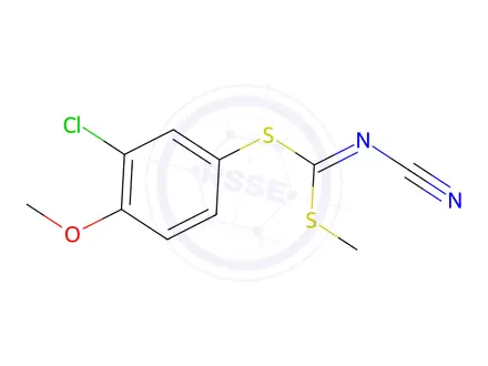 Chemical structure of (3-Chloro-4-methoxyphenyl)methyl-cyanocarbonimidodithioate