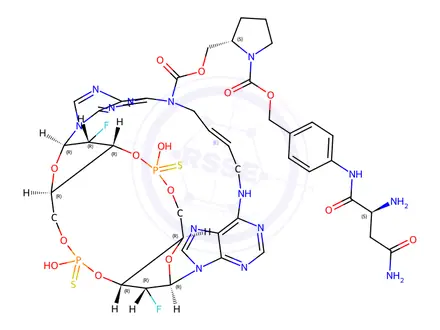 Chemical structure of Ticagrelor Acetyl Impurity