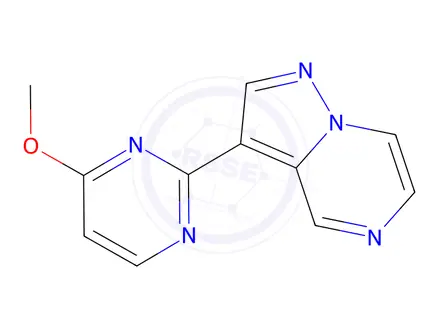 Chemical structure of 3-(4-Methoxypyrimidin-2-yl)pyrazolo[1,5-a]pyrazine