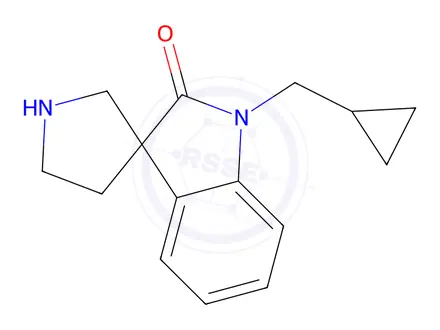 Chemical structure of 1-(Cyclopropylmethyl)spiro[indoline-3,3'-pyrrolidin]-2-one