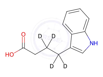 Chemical structure of Indole-3-butyric Acid-d4