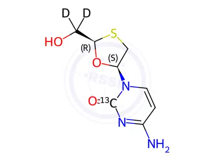 Chemical structure of Lamivudine 13CD2